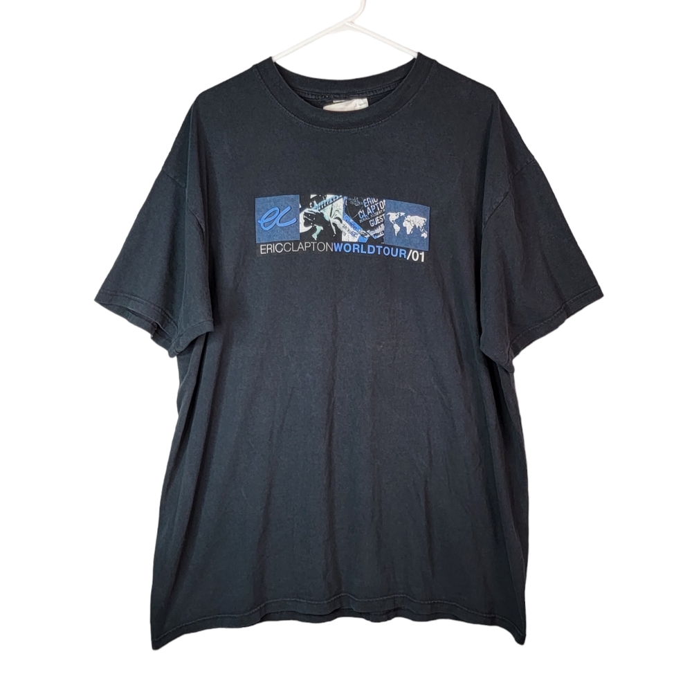 Eric Clapton World Tour 2001 Vintage Concert Tour Rock N Roll T-Shirt Men's XXL